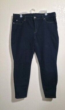 Duluth Trading Jeans Sz 18 Short Women’s Dark Wash Straight Leg Heavy Classic
